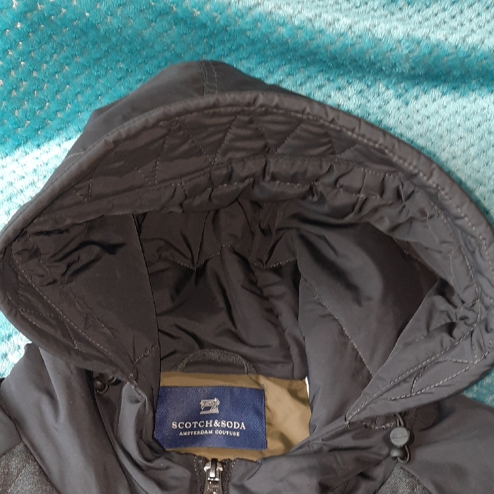 Scotch & Soda Men's Quilted Puffer Jacket - Dark Gray NWOT - Picture 7 of 16